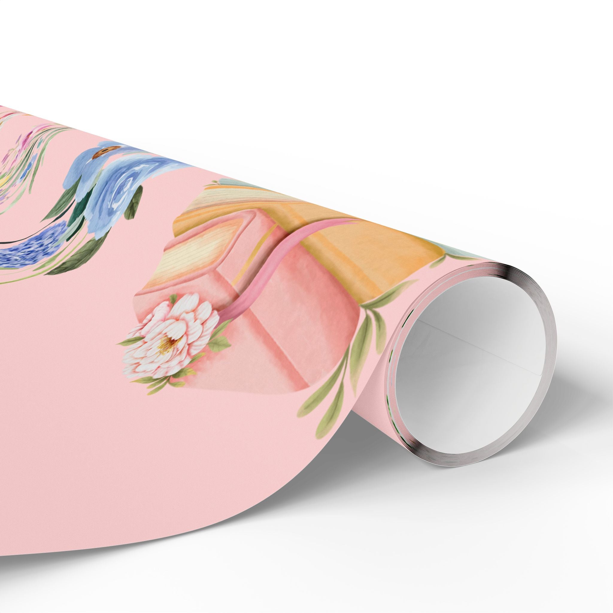 Book & Floral - Wrapping Paper
