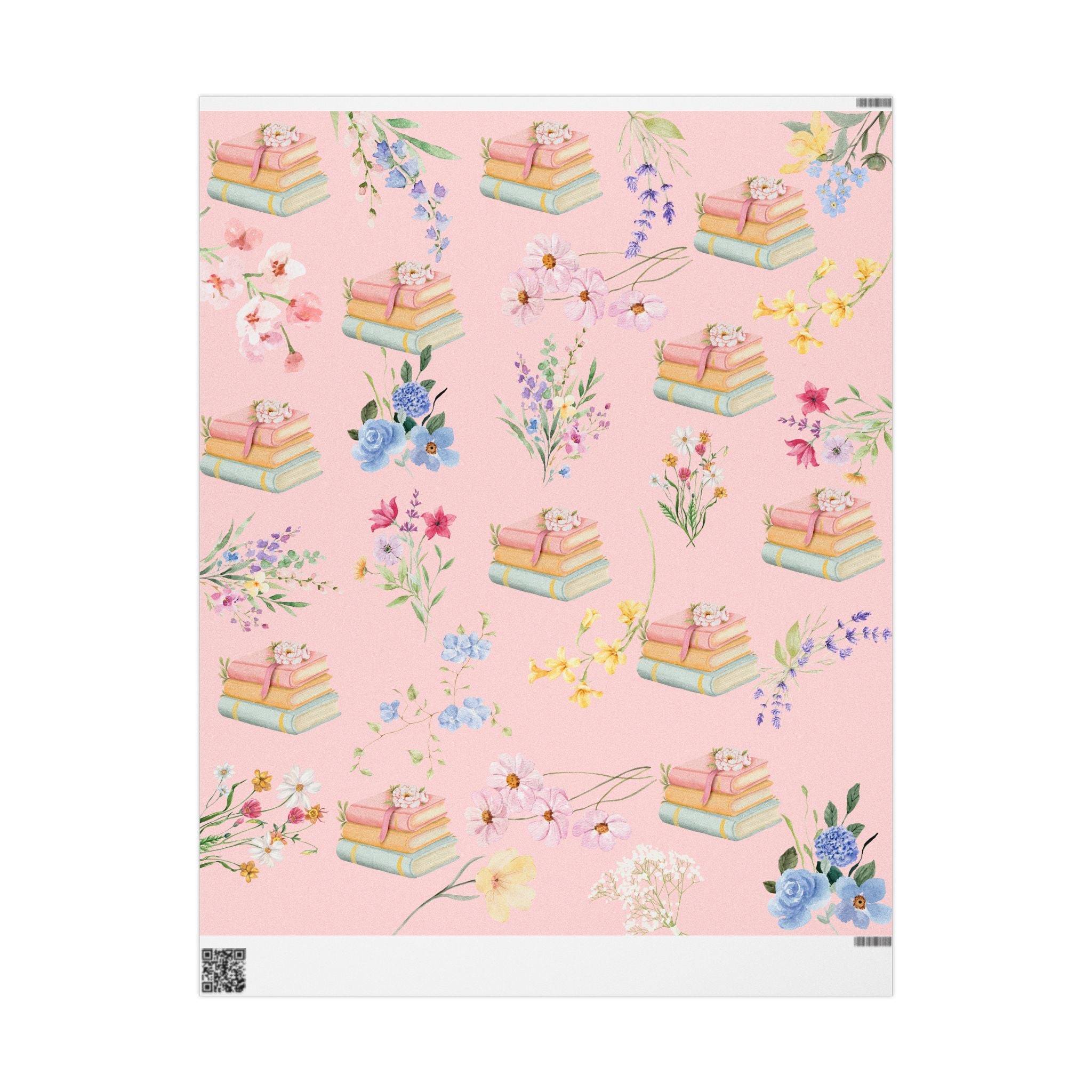 Book & Floral - Wrapping Paper