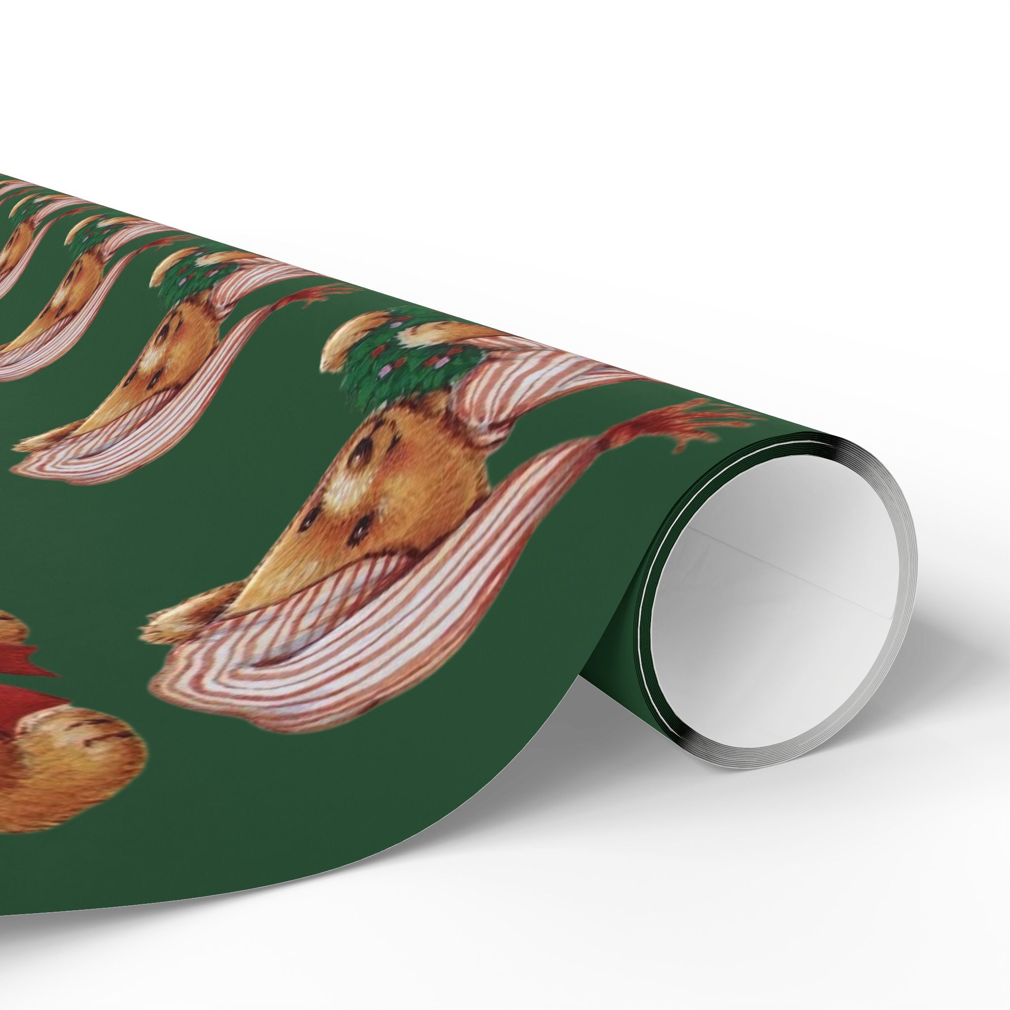 Vintage Christmas Teddy Bear - Wrapping Paper