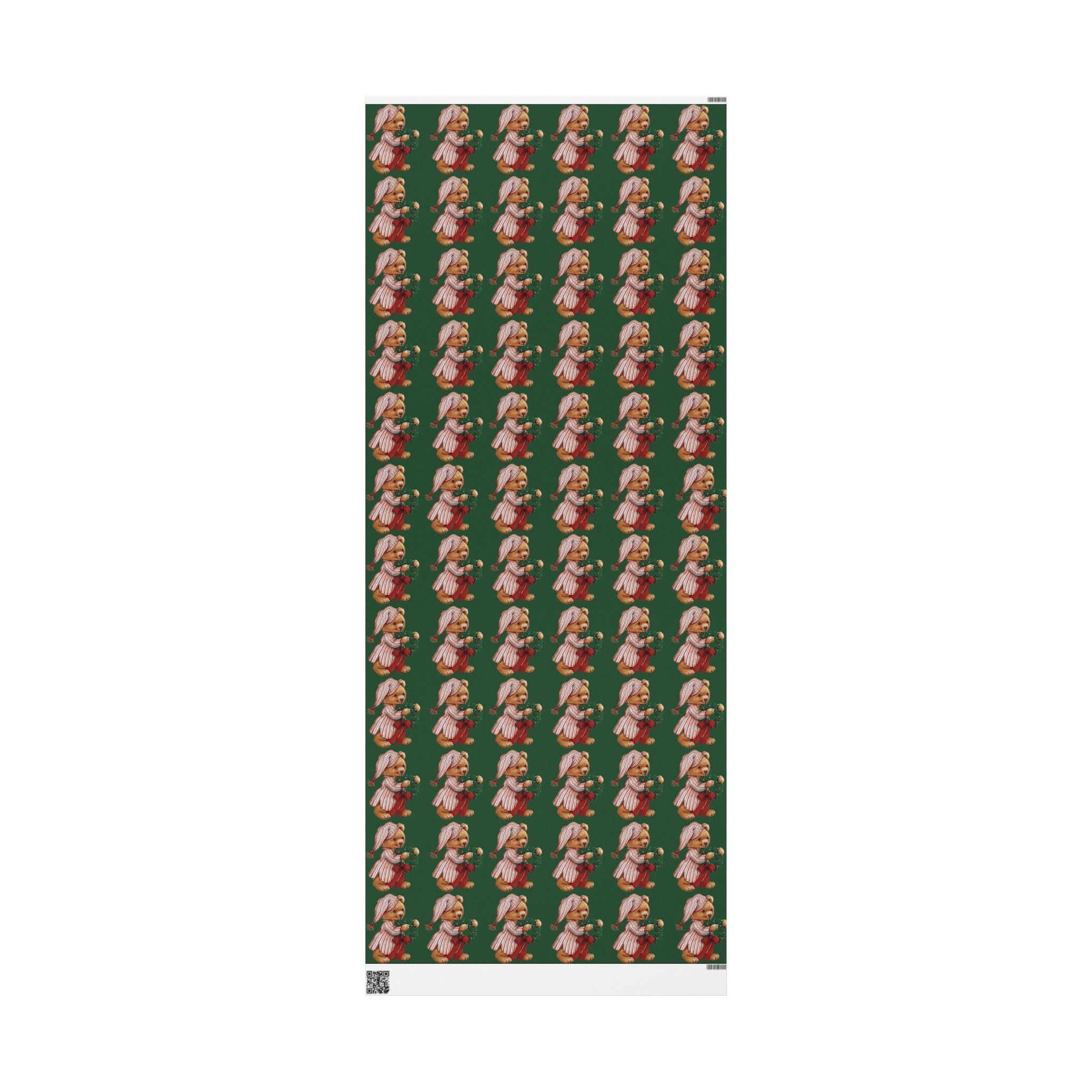 Vintage Christmas Teddy Bear - Wrapping Paper